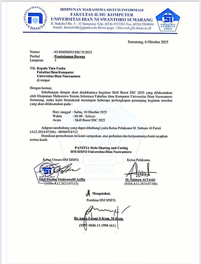 Surat Peminjaman barang 2